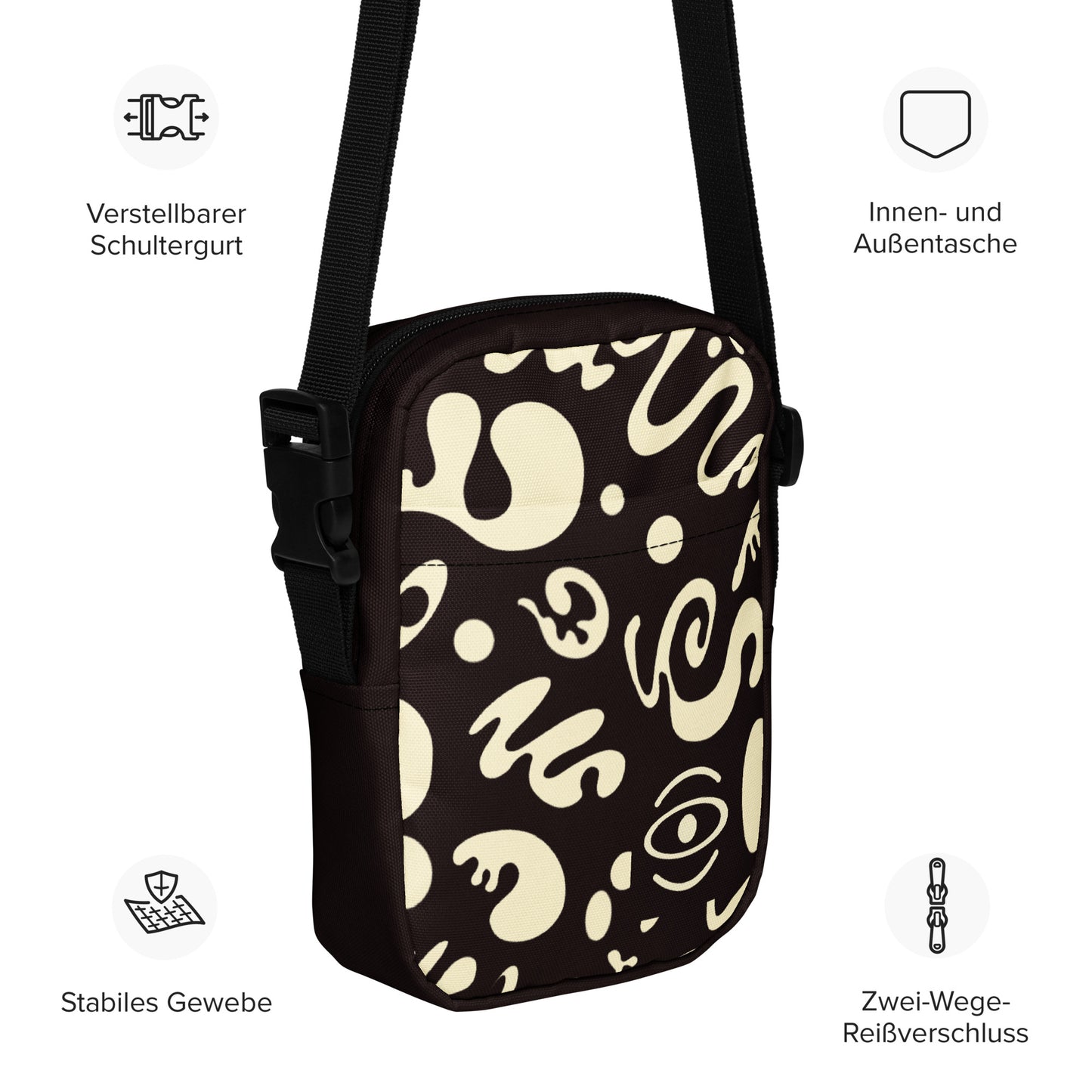 PURE IMAGINATION UTILITY CROSSBODY BAG - Smoke Black