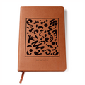 Spotlight Art Framed Graphic Vegan Leather Journal with Gift Wrap Bundle