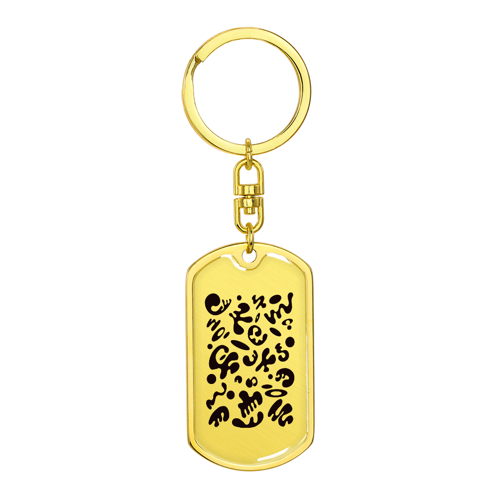 Pure Imagination Graphic Dog Tag Keychain