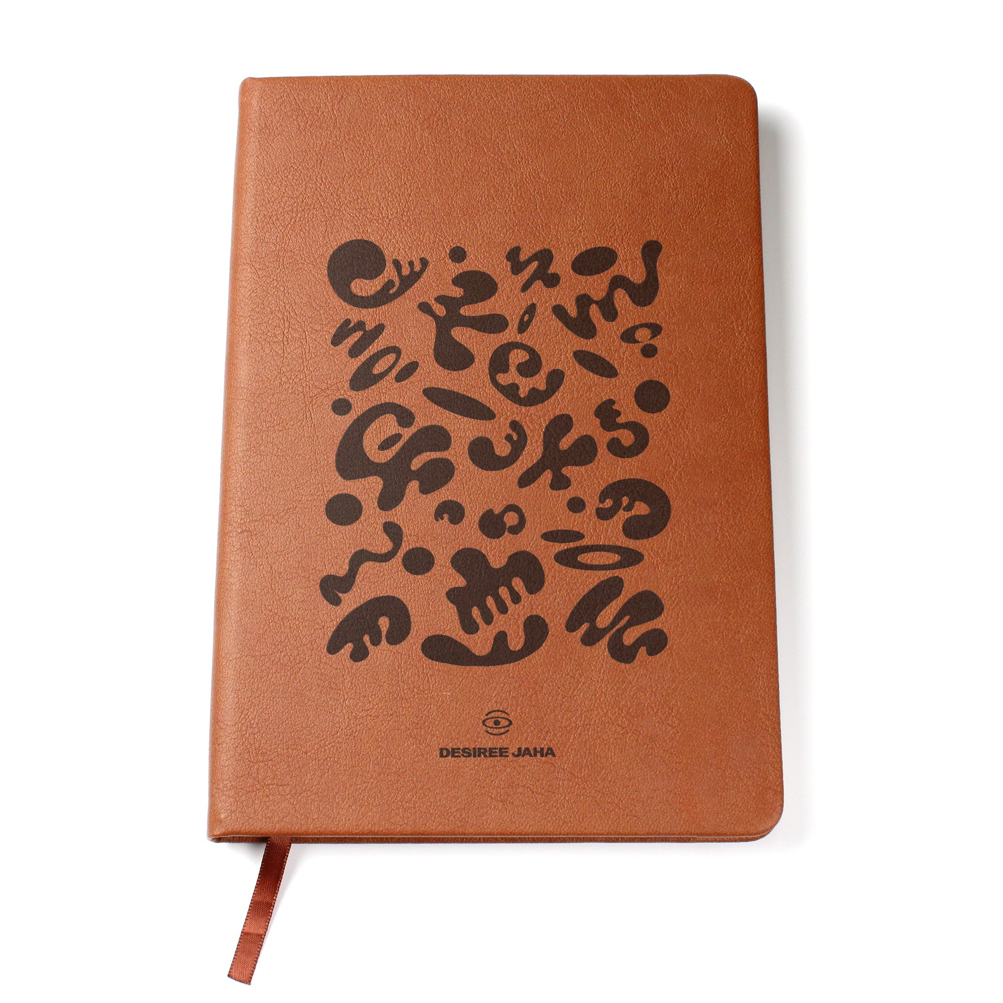 Pure Imagination Engraved Vegan Leather Journal w Ribbon