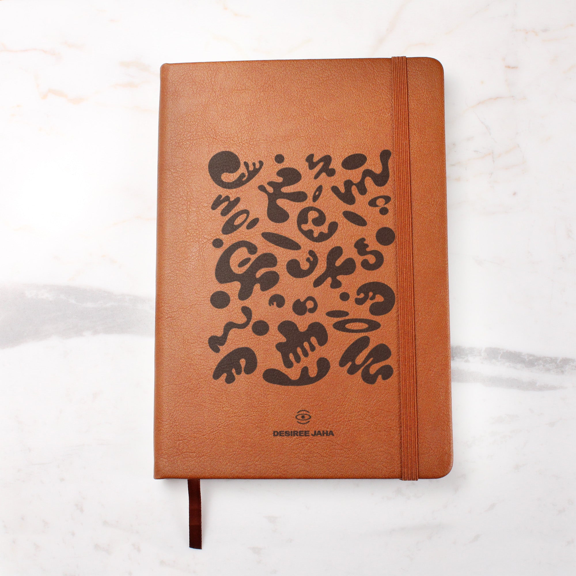 Pure Imagination Engraved Vegan Leather Journal w Ribbon