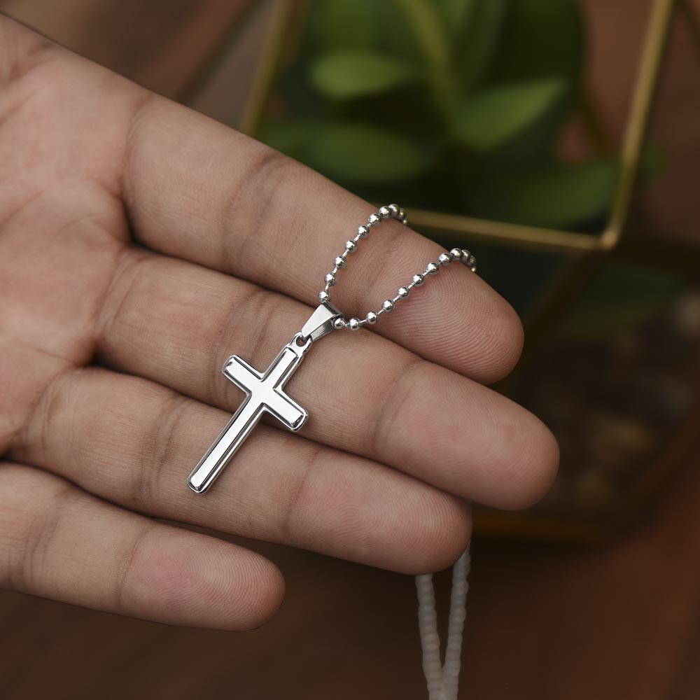 Pure Imagination Artisan Cross Necklace with Ball Chain
