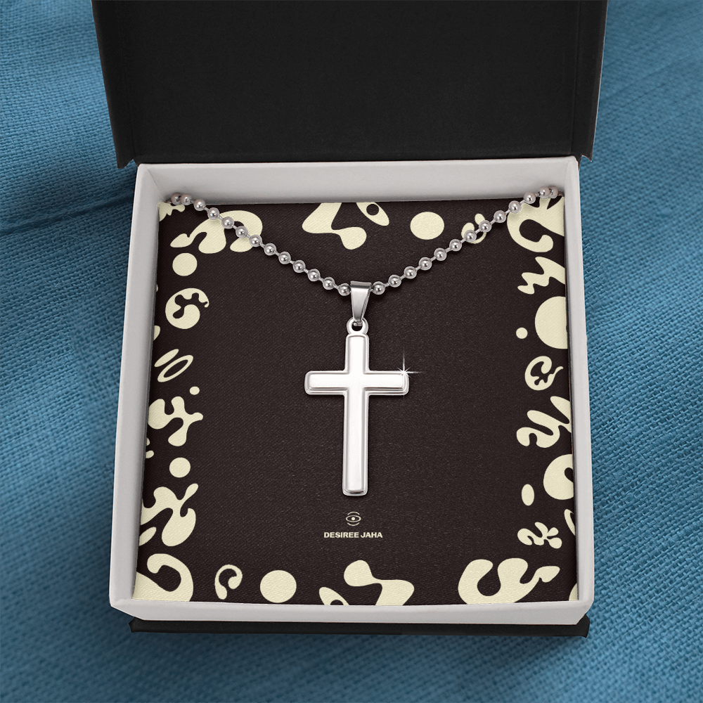 Pure Imagination Artisan Cross Necklace with Ball Chain