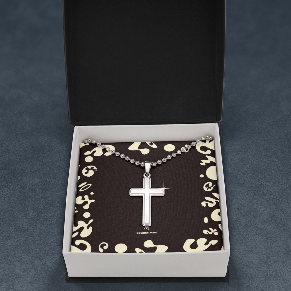 Pure Imagination Artisan Cross Necklace with Ball Chain