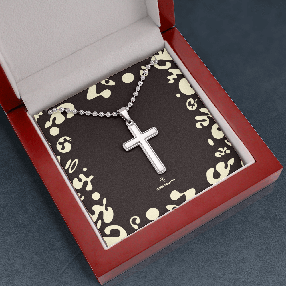 Pure Imagination Artisan Cross Necklace with Ball Chain