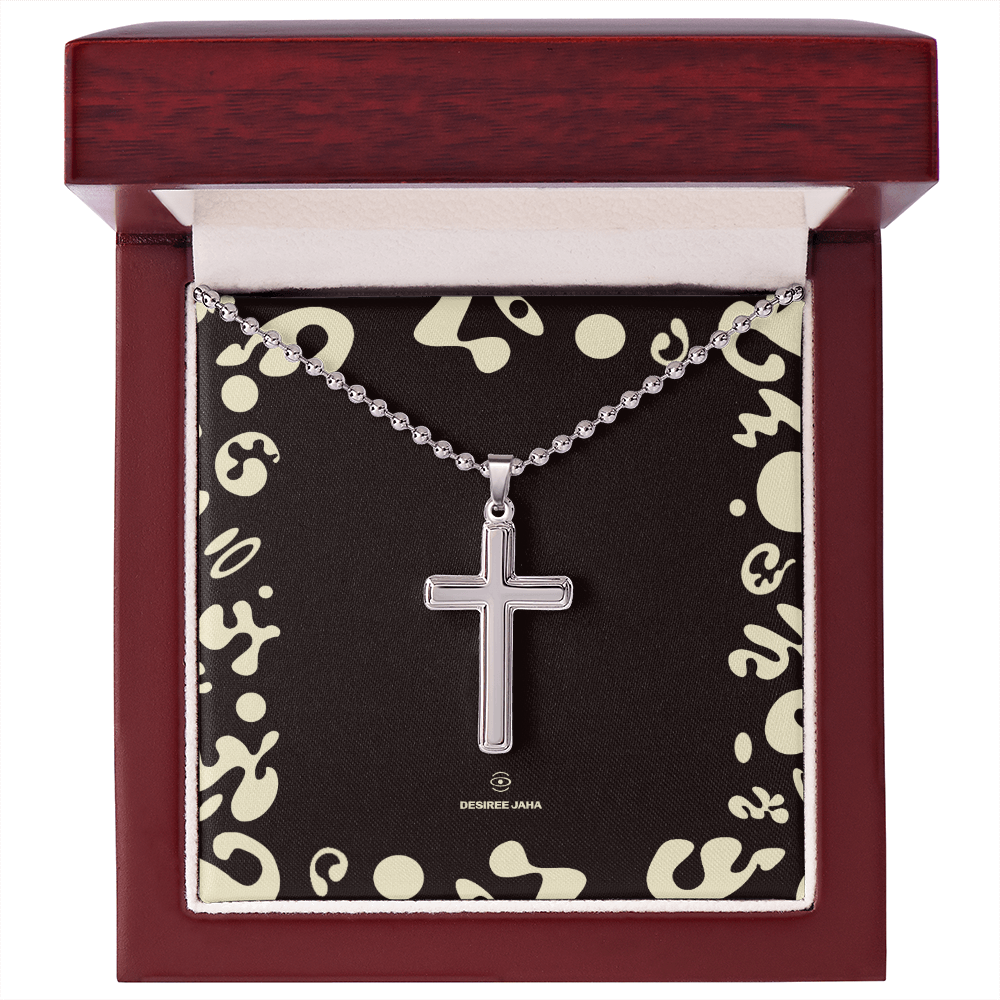 Pure Imagination Artisan Cross Necklace with Ball Chain