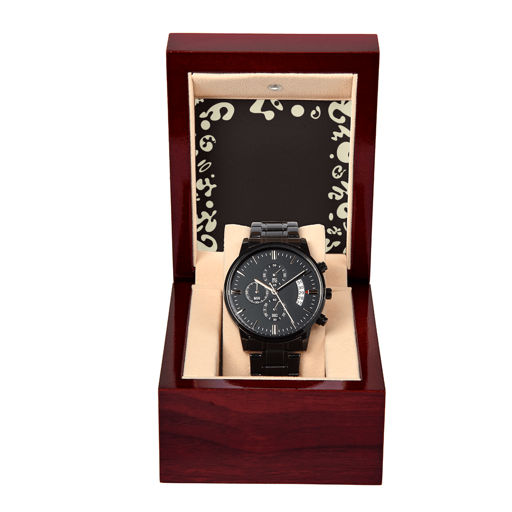 Pure Imagination Black Chronograph Watch