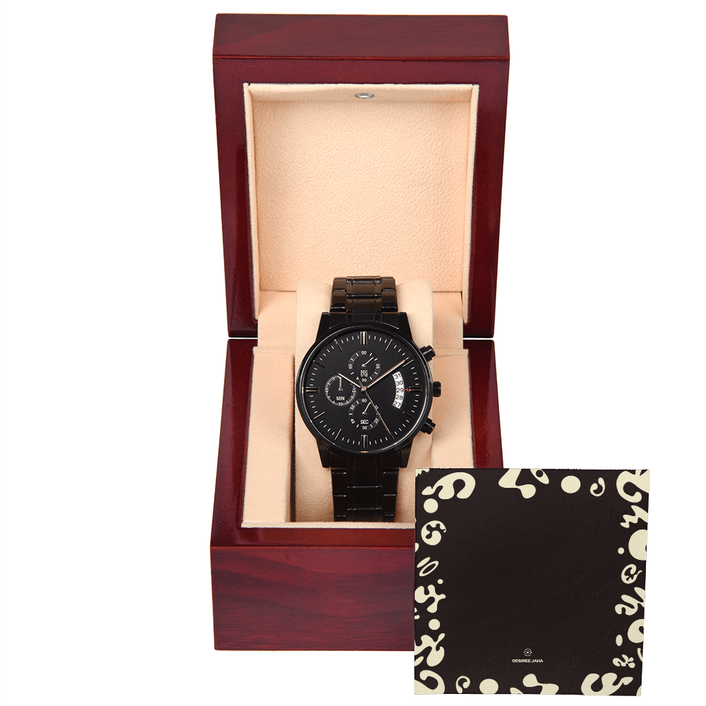 Pure Imagination Black Chronograph Watch