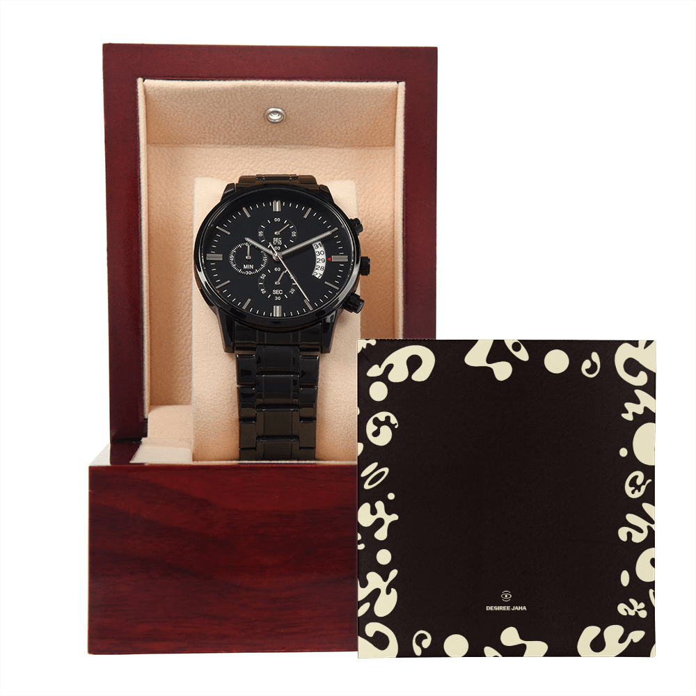 Pure Imagination Black Chronograph Watch