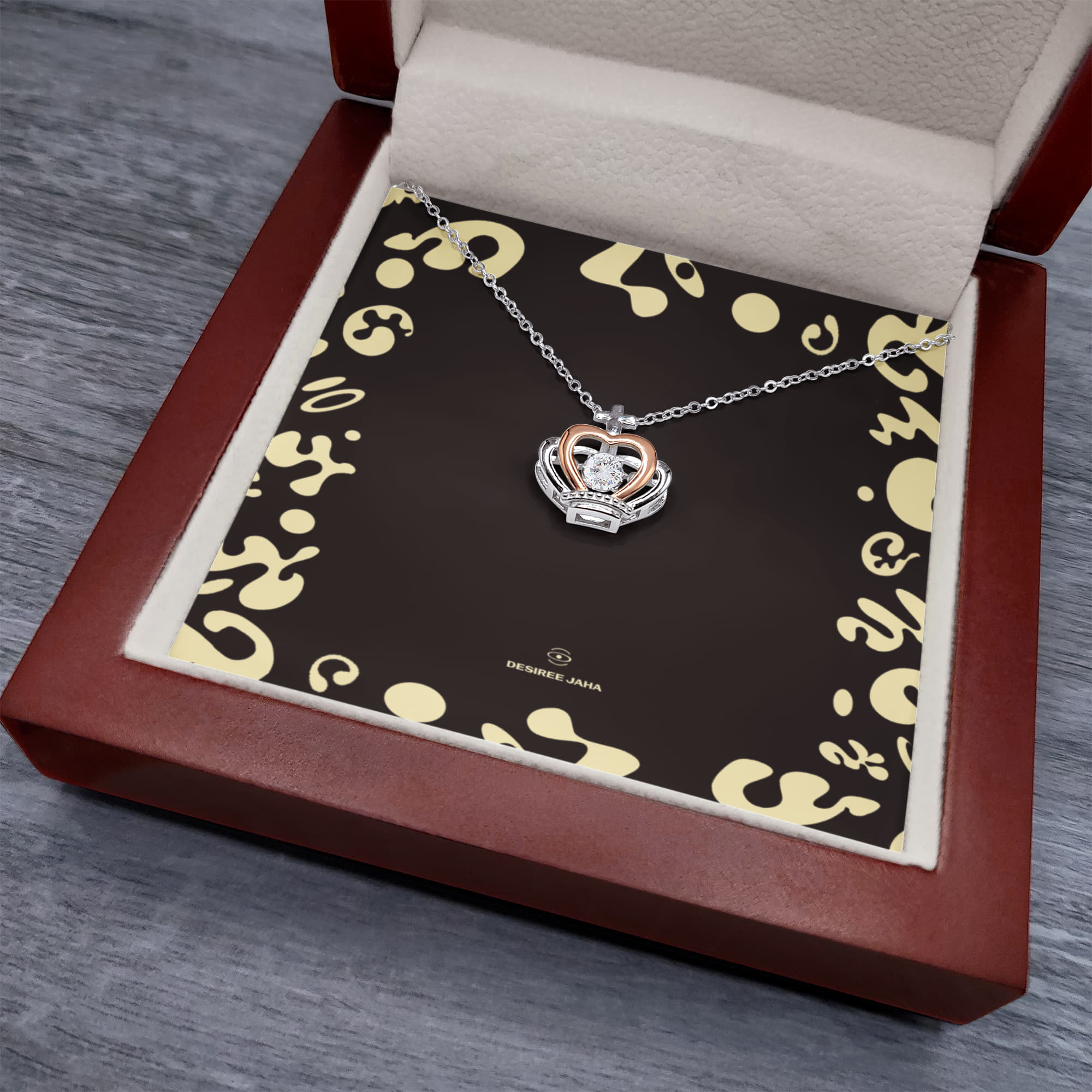 Pure Imagination Crown Pendant Necklace