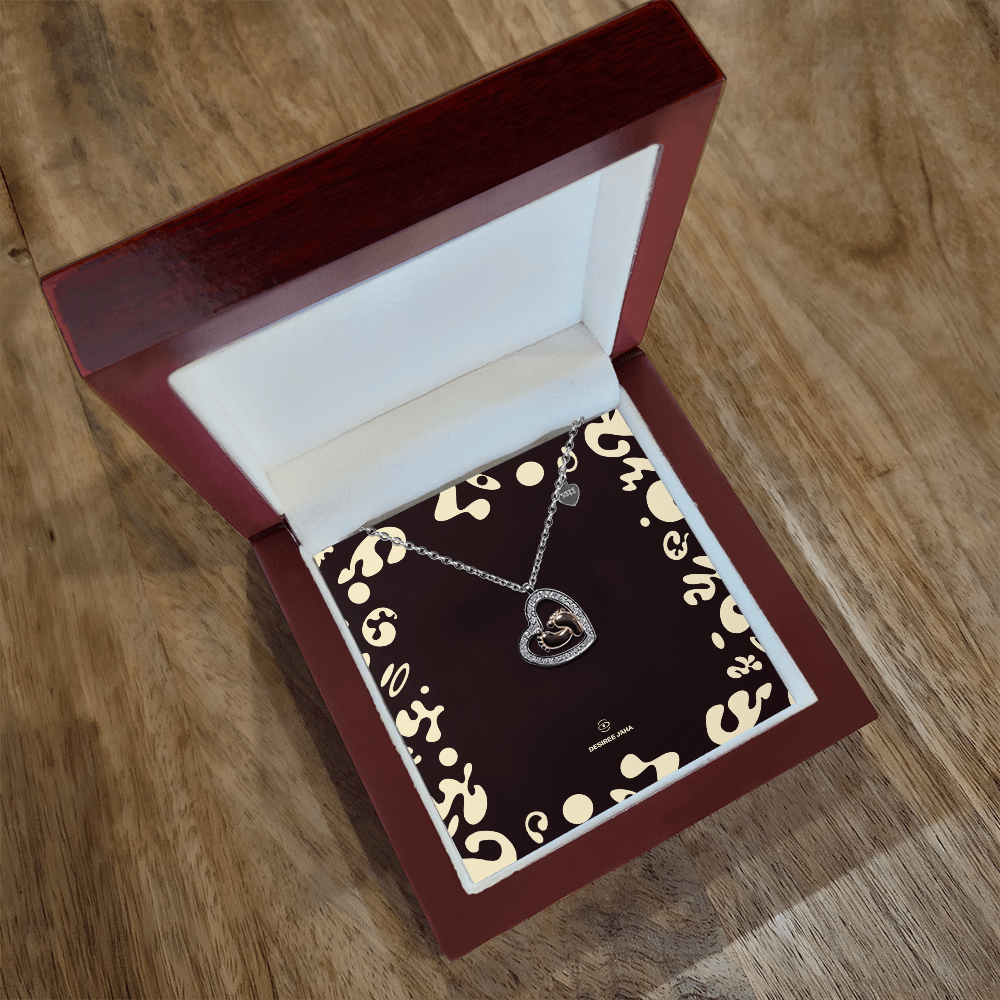 Pure Imagination Baby Feet Heart Necklace