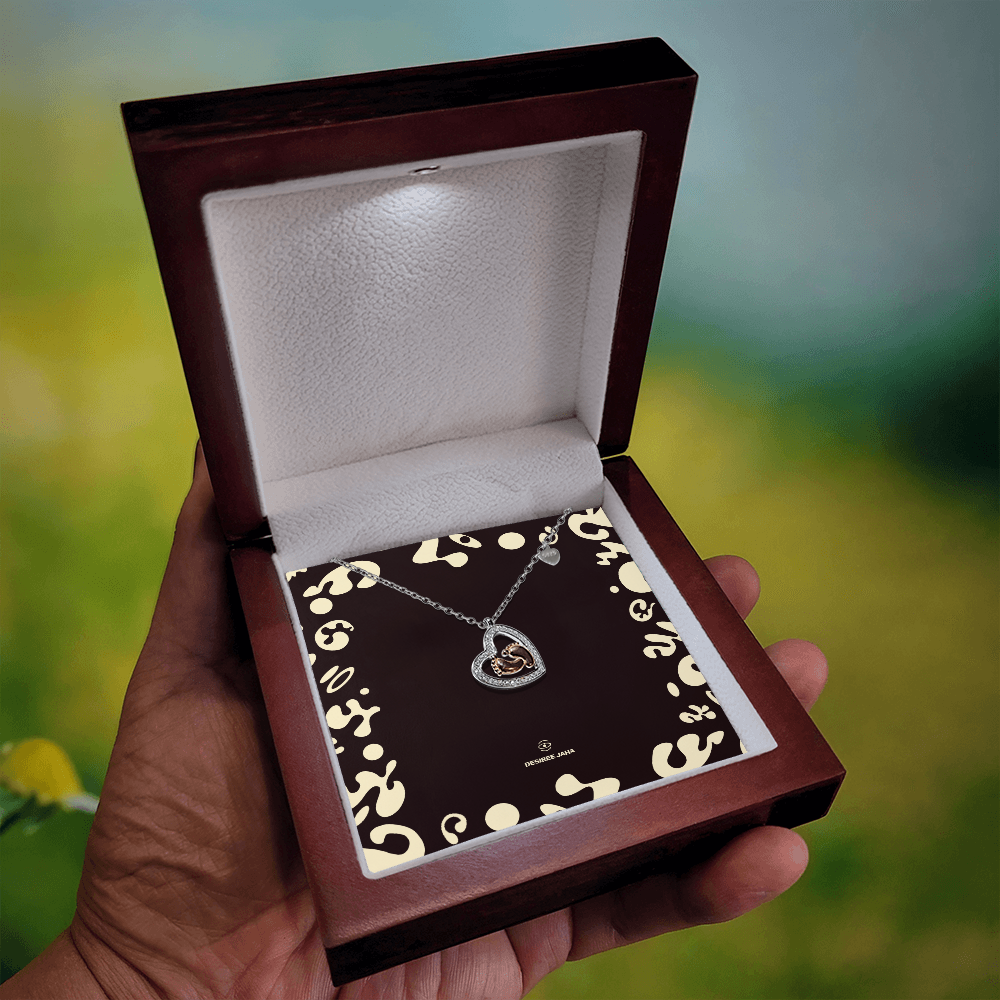 Pure Imagination Baby Feet Heart Necklace