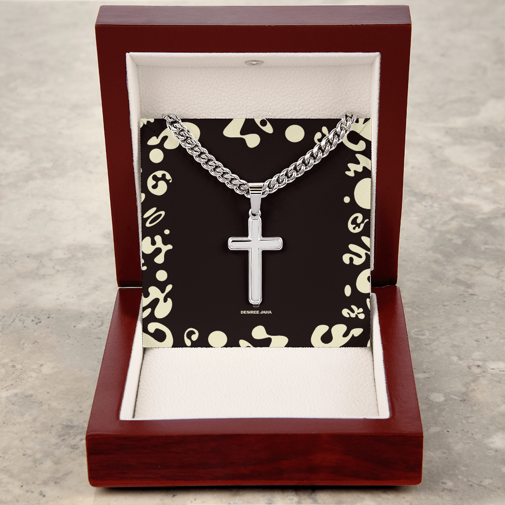 Pure Imagination Artisan Cross w Cuban Link Chain