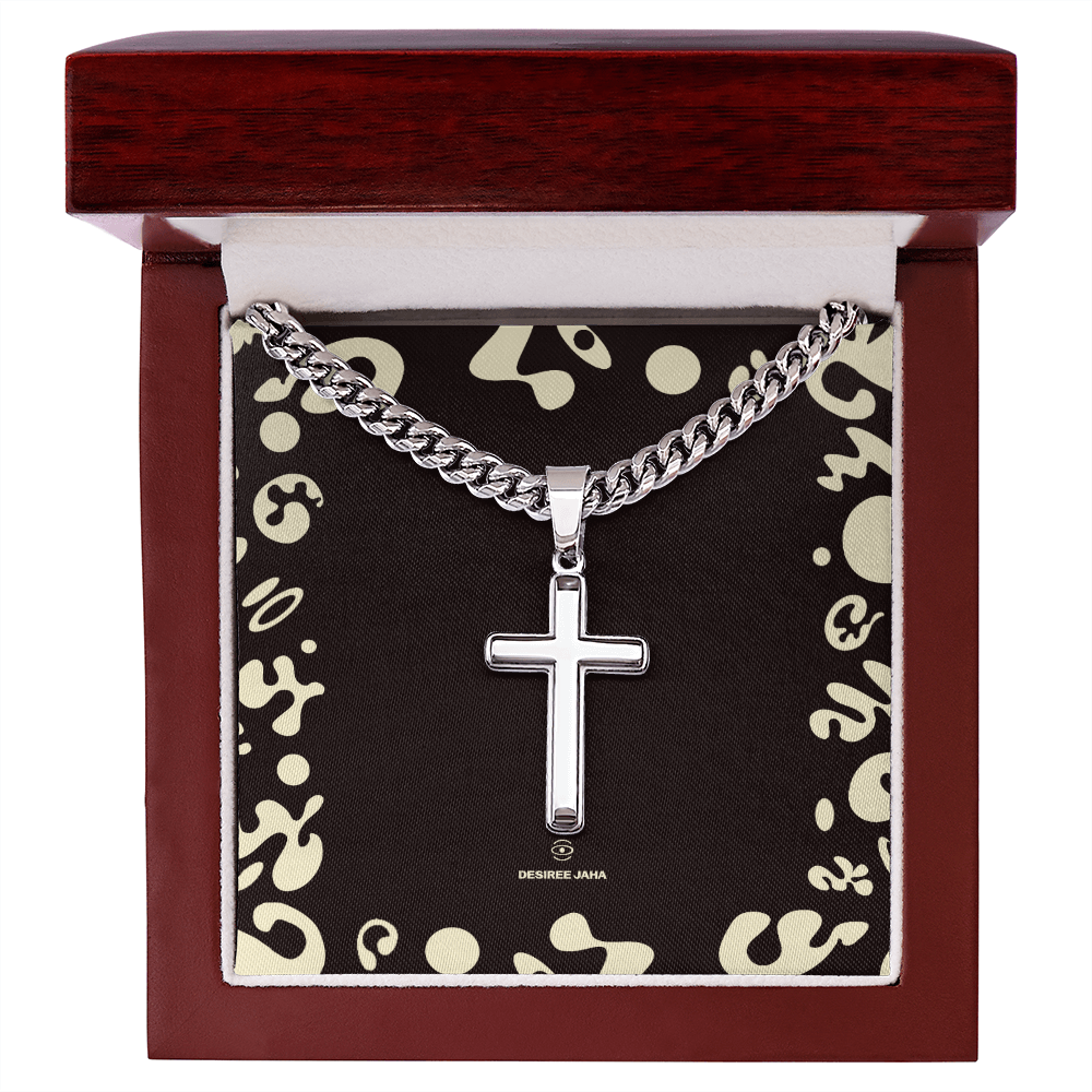 Pure Imagination Artisan Cross w Cuban Link Chain