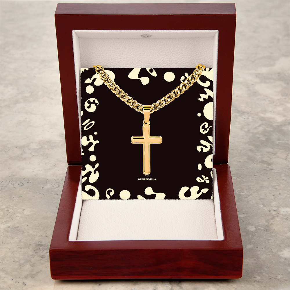 Pure Imagination Artisan Cross w Cuban Link Chain