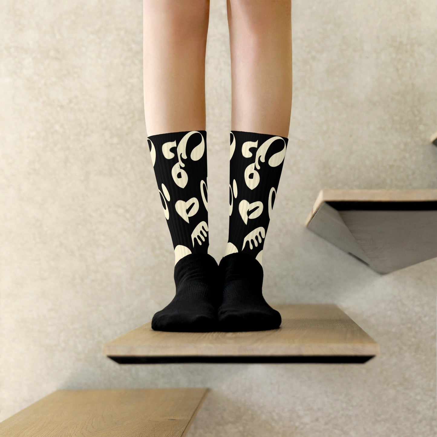 PURE IMAGINATION BLACK FOOT SOCKS - Smoke Black