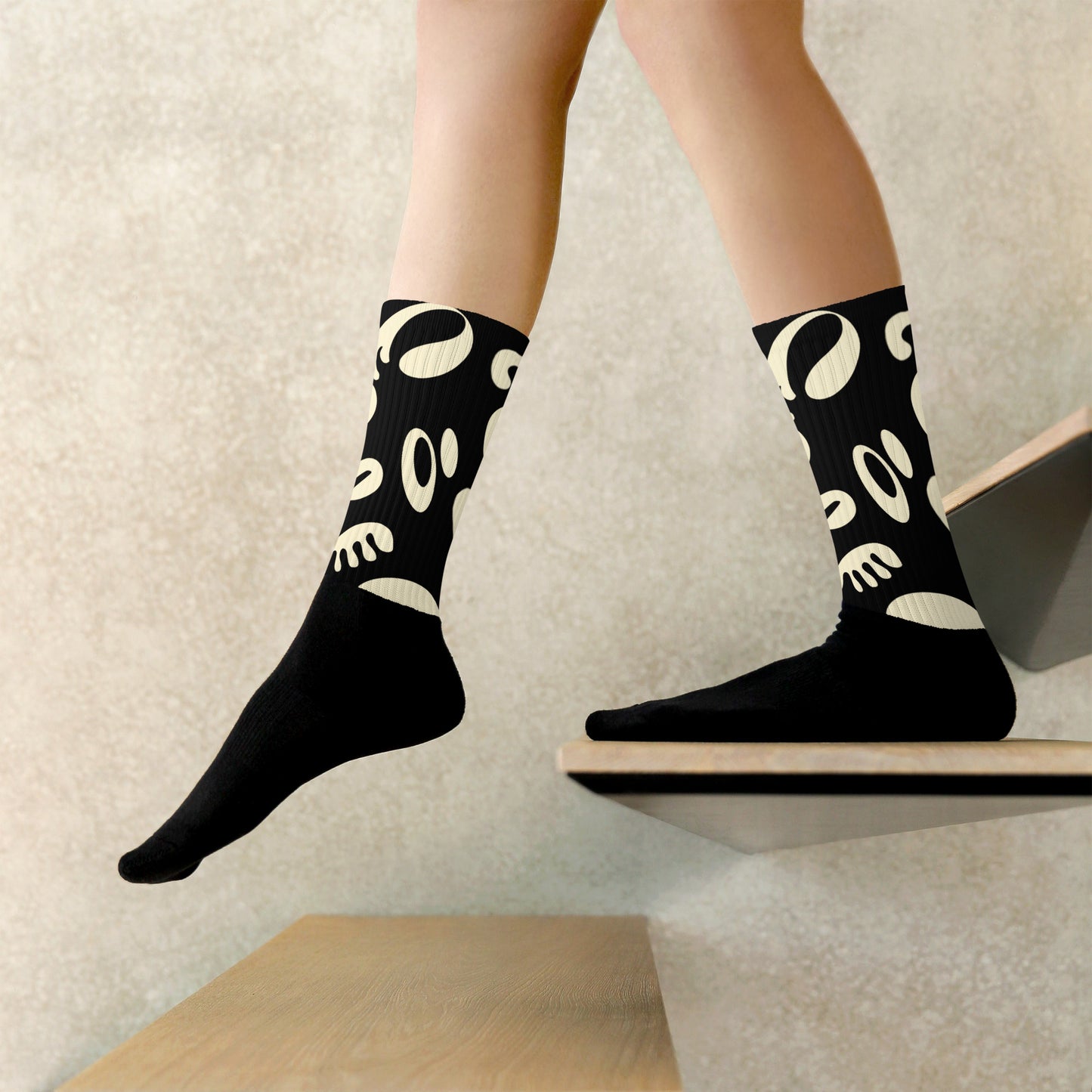 PURE IMAGINATION BLACK FOOT SOCKS - Smoke Black