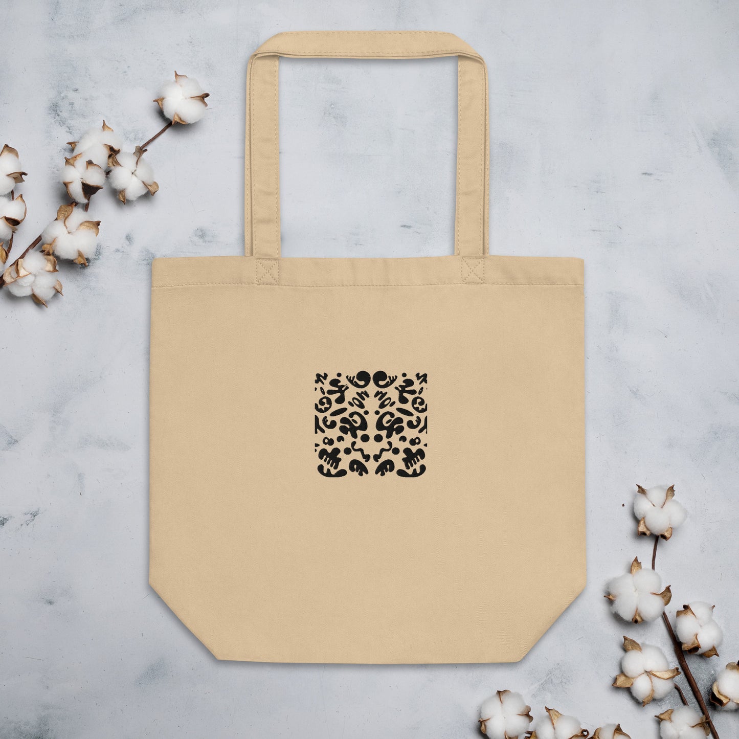 BRIGHT FUTURE EMBROIDERED ECO TOTE BAG - Warm White