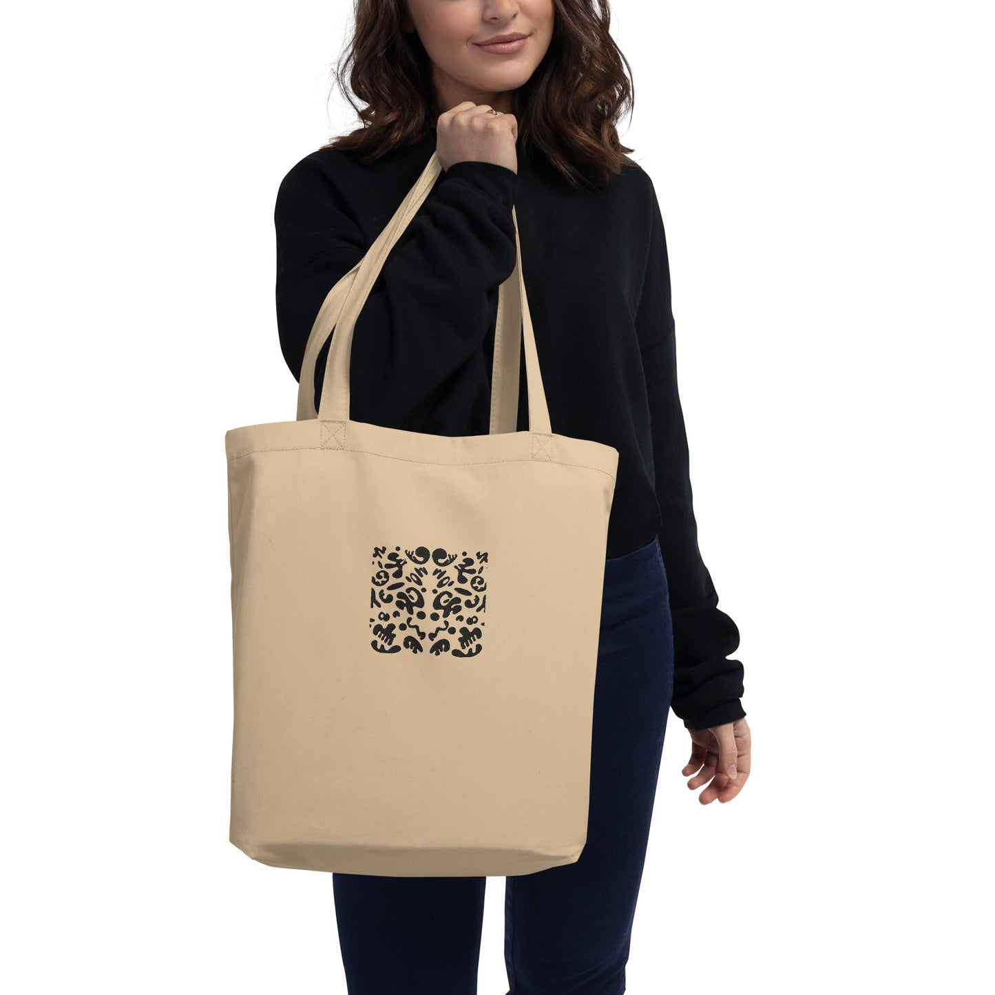 BRIGHT FUTURE EMBROIDERED ECO TOTE BAG - Warm White