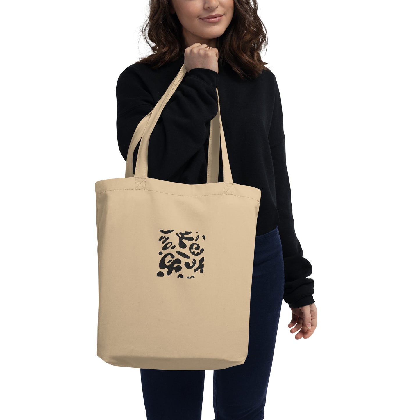 PURE IMAGINATION EMBROIDERED ECO TOTE BAG - Warm White