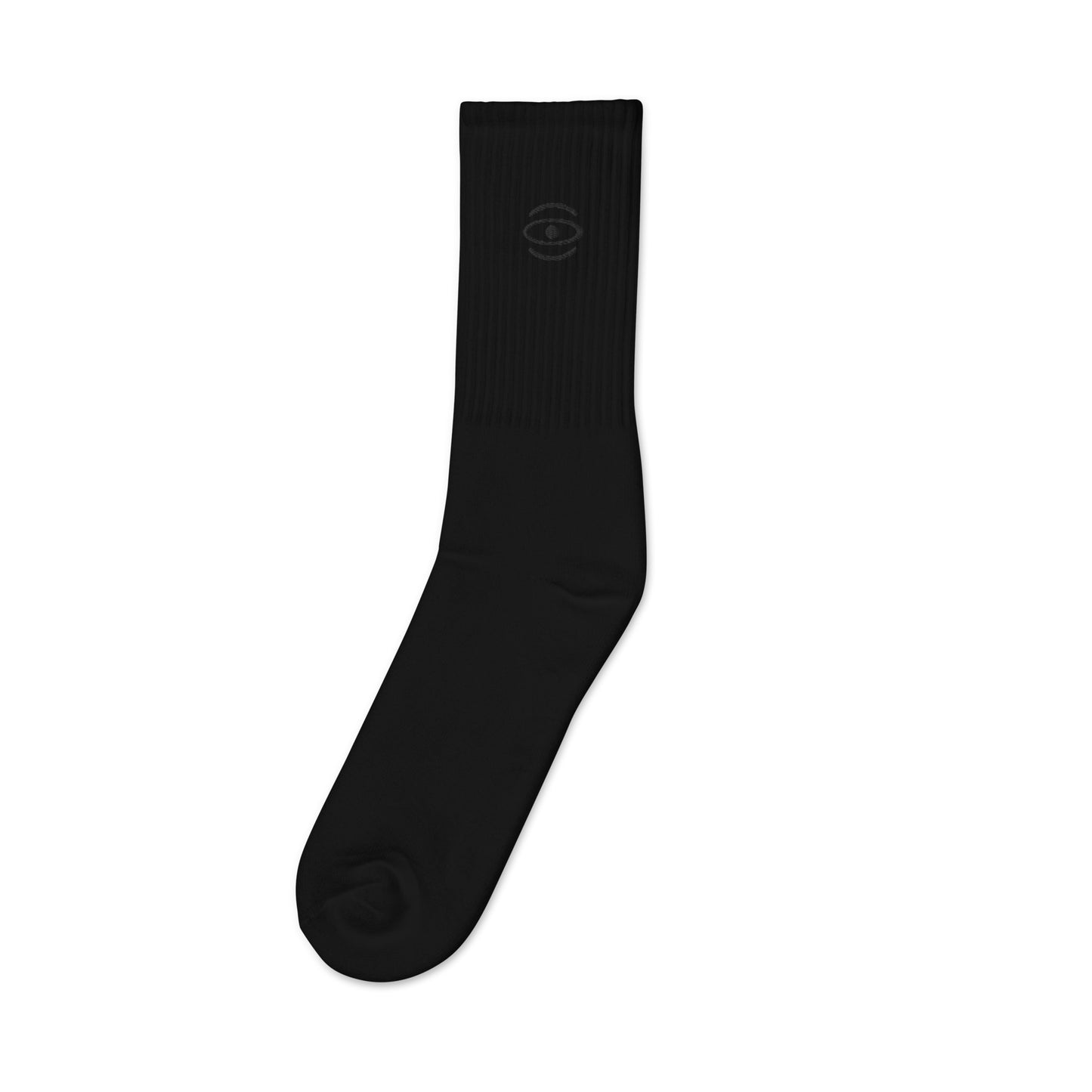 BRIGHT FUTURE EMBROIDERED MINIMALIST SOCKS - Black Logo