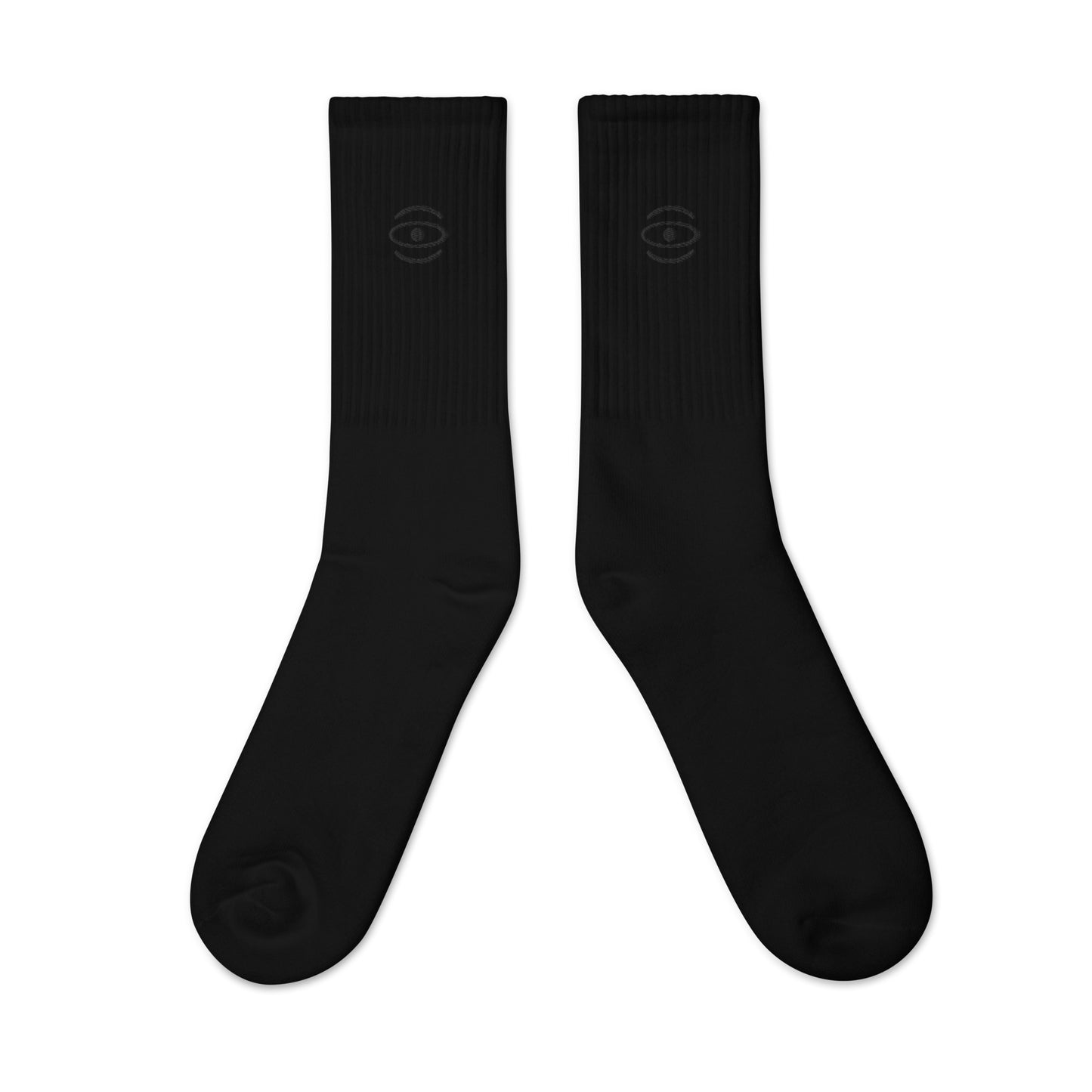 BRIGHT FUTURE EMBROIDERED MINIMALIST SOCKS - Black Logo