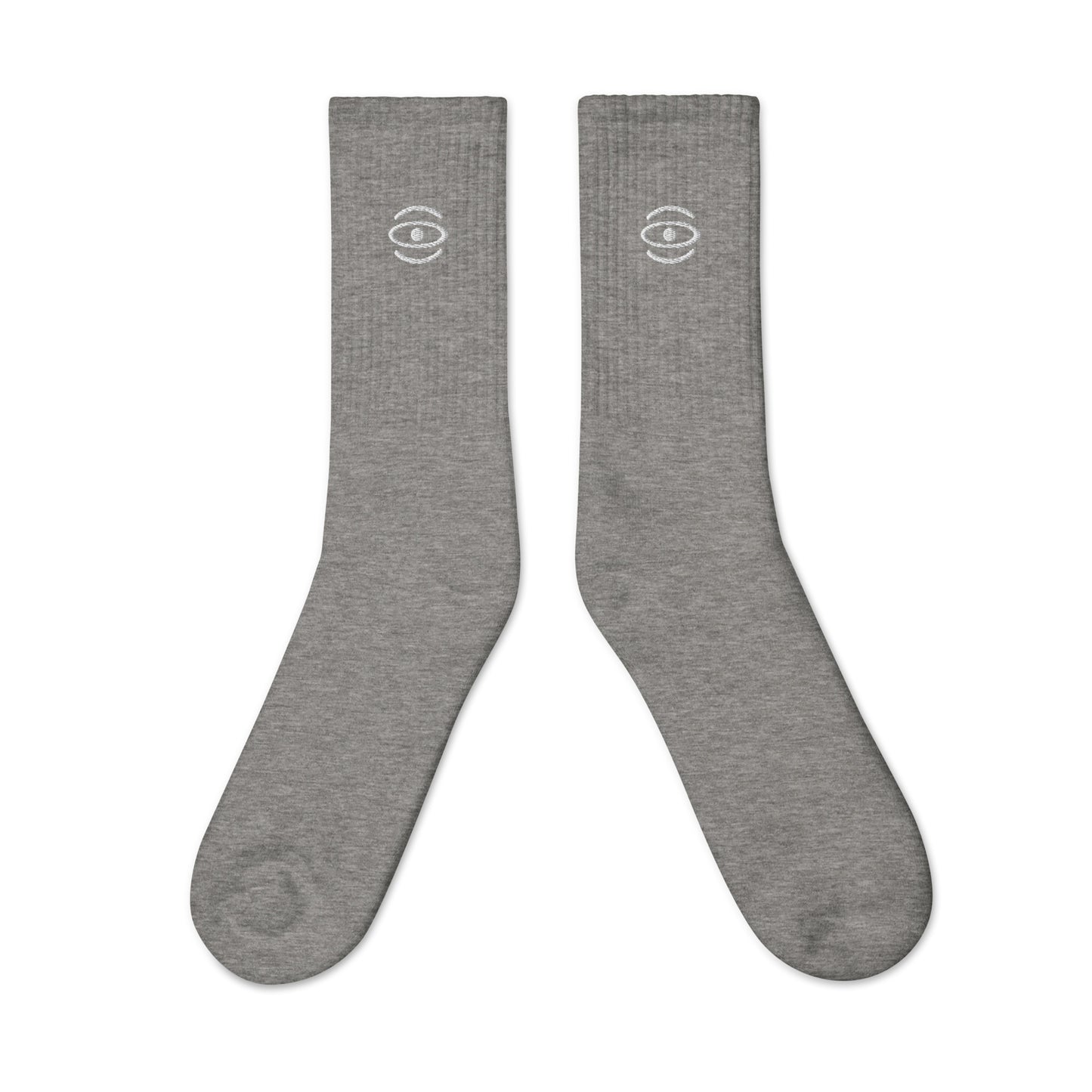 BRIGHT FUTURE EMBROIDERED MINIMALIST SOCKS - White Logo