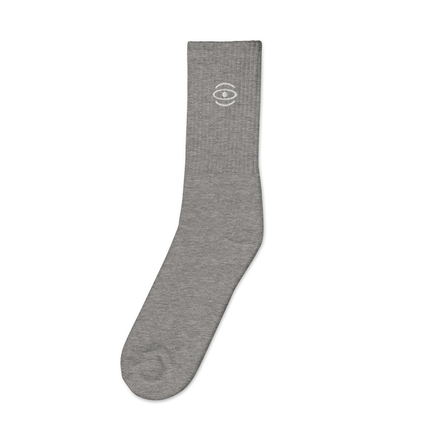 BRIGHT FUTURE EMBROIDERED MINIMALIST SOCKS - White Logo