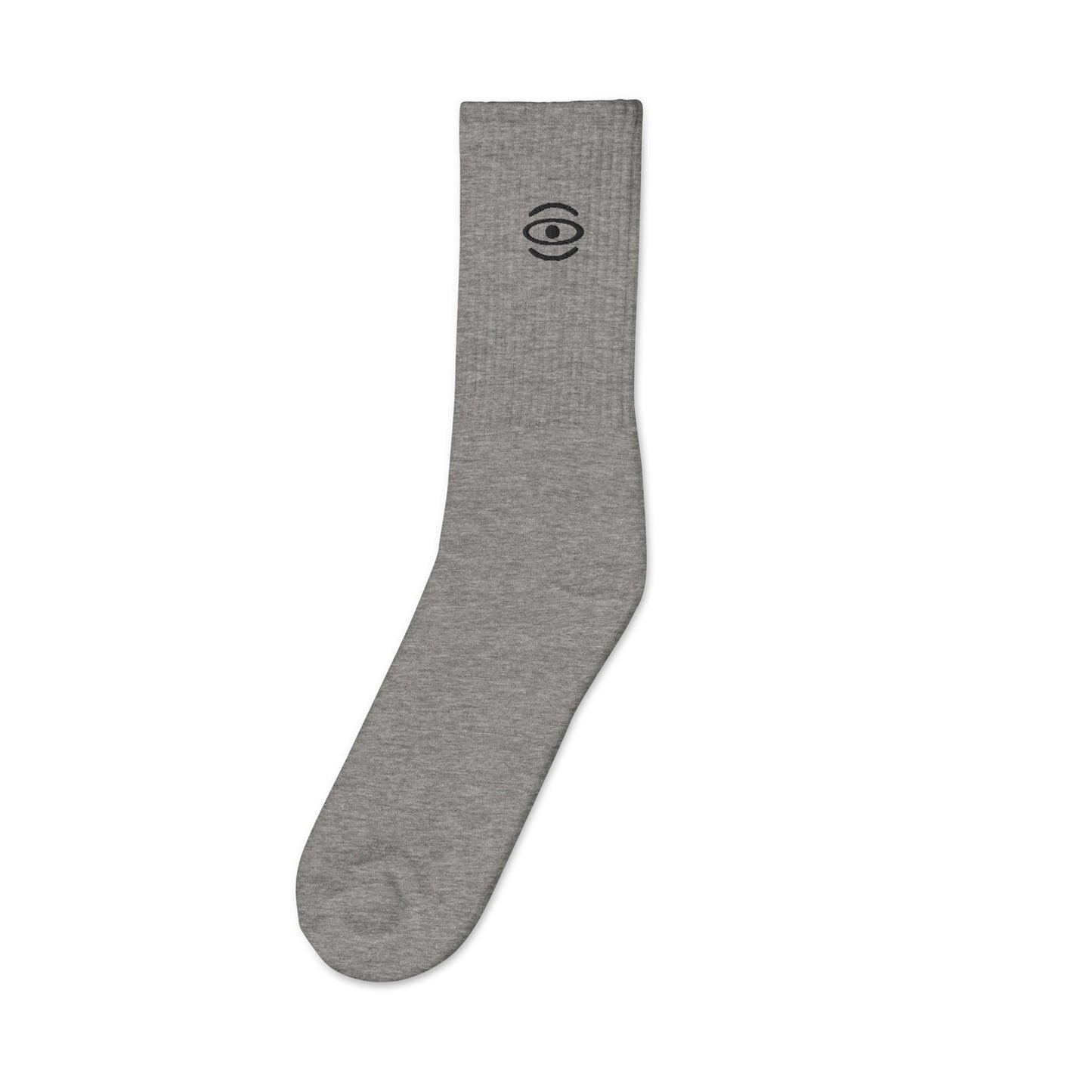 BRIGHT FUTURE EMBROIDERED MINIMALIST SOCKS - Black Logo