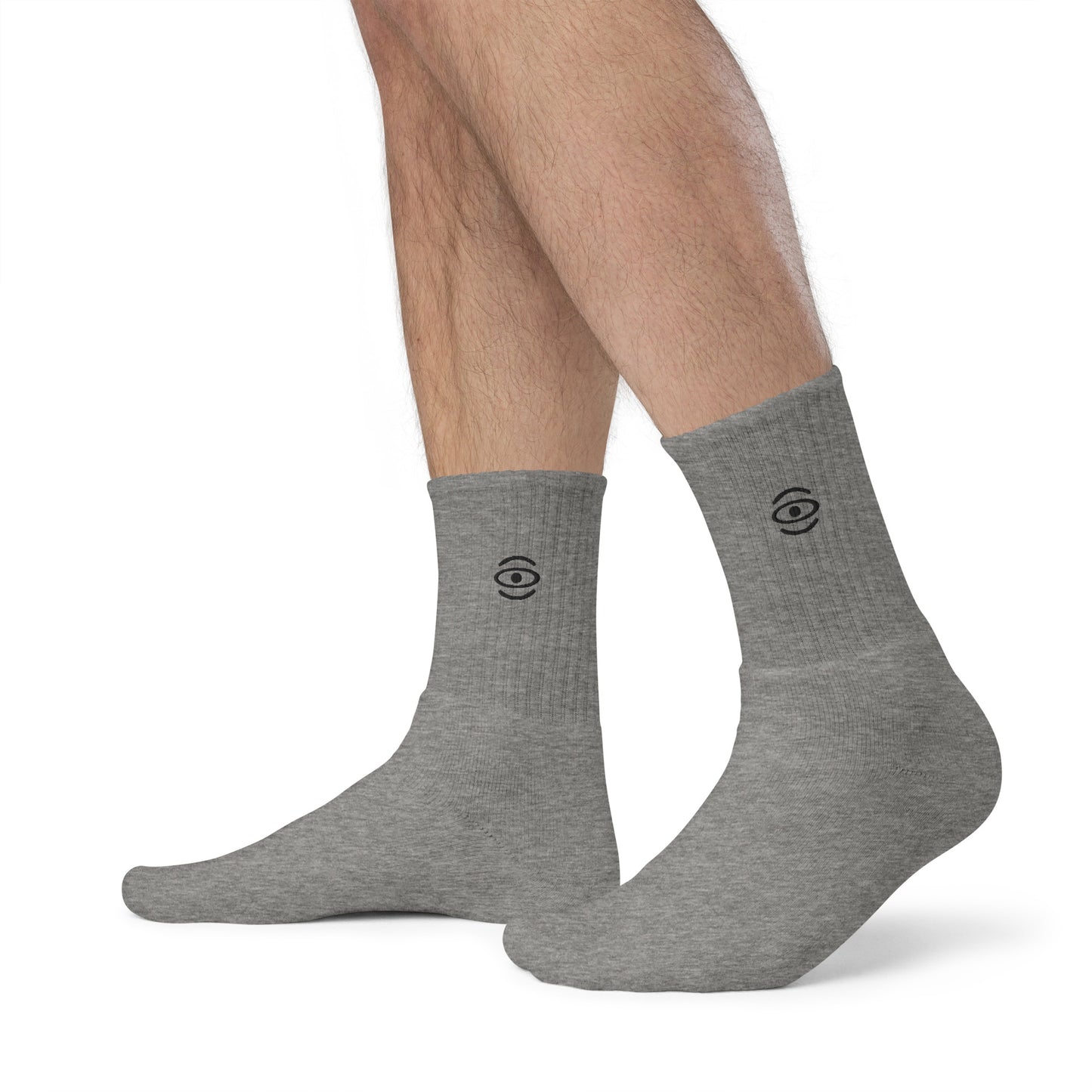 BRIGHT FUTURE EMBROIDERED MINIMALIST SOCKS - Black Logo