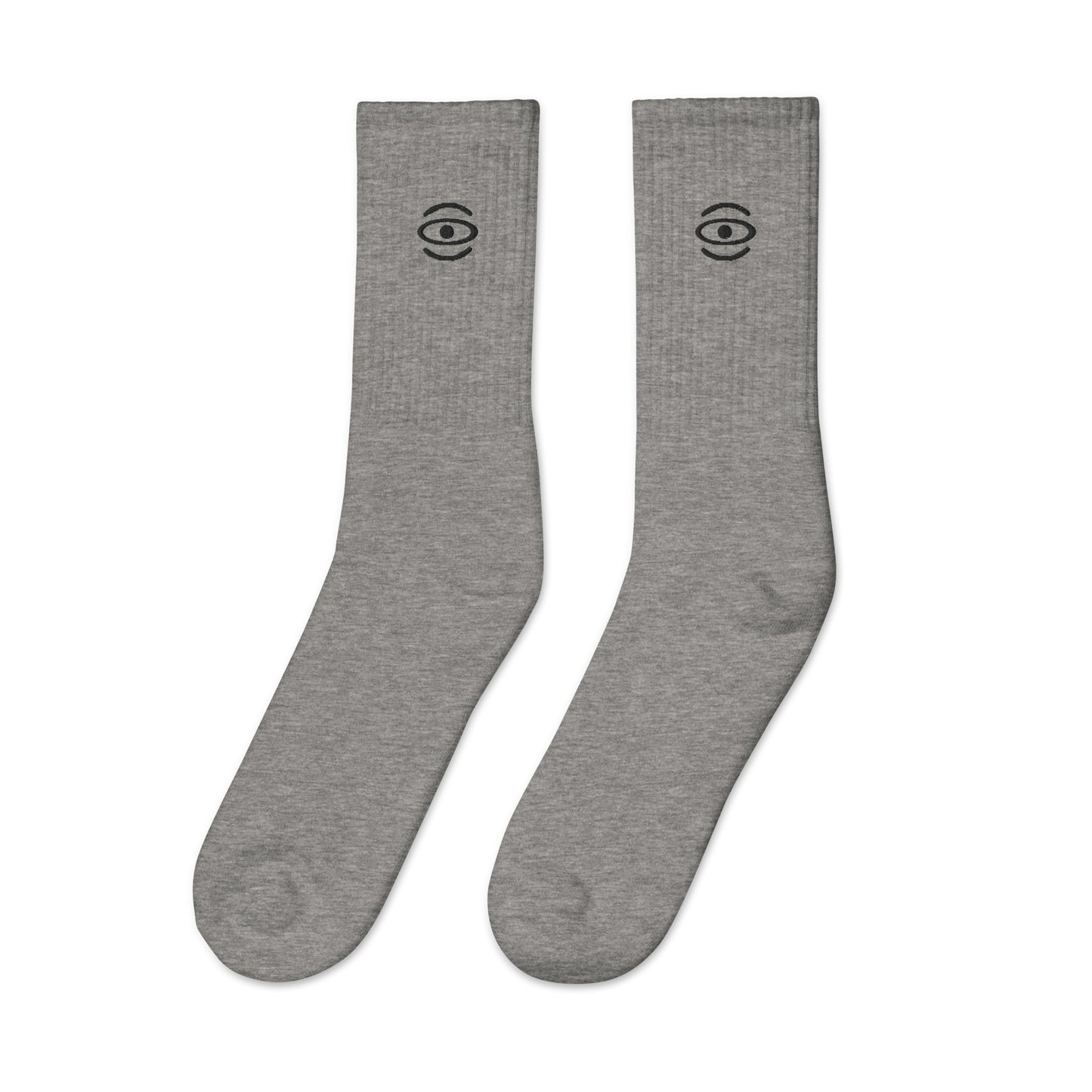 BRIGHT FUTURE EMBROIDERED MINIMALIST SOCKS - Black Logo