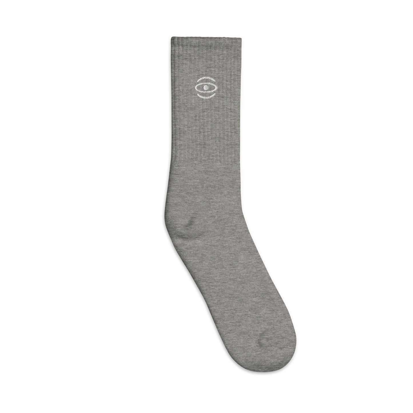 BRIGHT FUTURE EMBROIDERED MINIMALIST SOCKS - White Logo