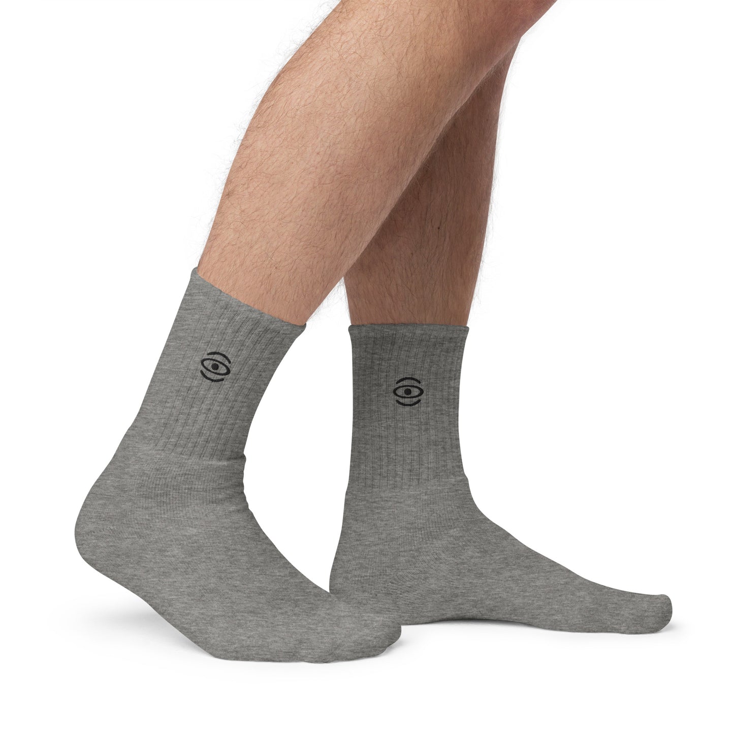 BRIGHT FUTURE EMBROIDERED MINIMALIST SOCKS - Black Logo