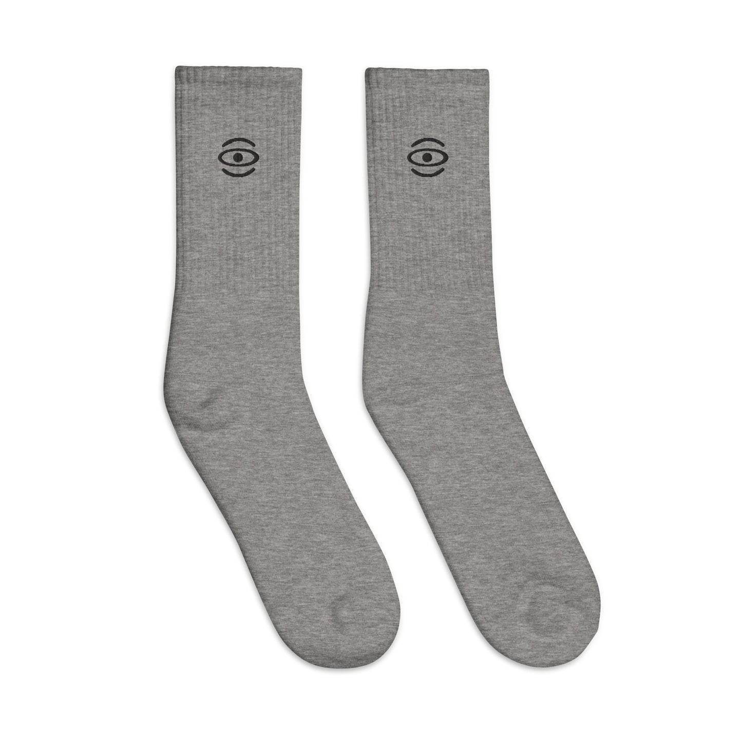 BRIGHT FUTURE EMBROIDERED MINIMALIST SOCKS - Black Logo