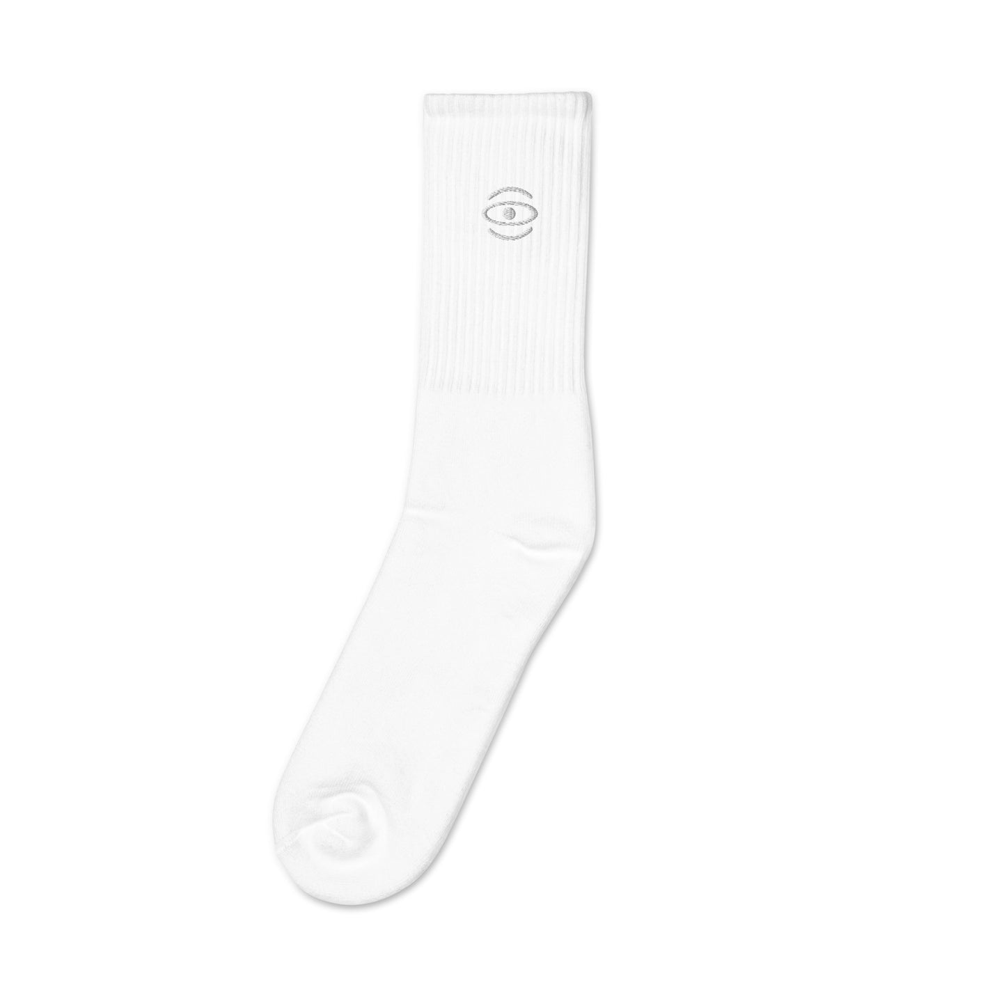 BRIGHT FUTURE EMBROIDERED MINIMALIST SOCKS - White Logo