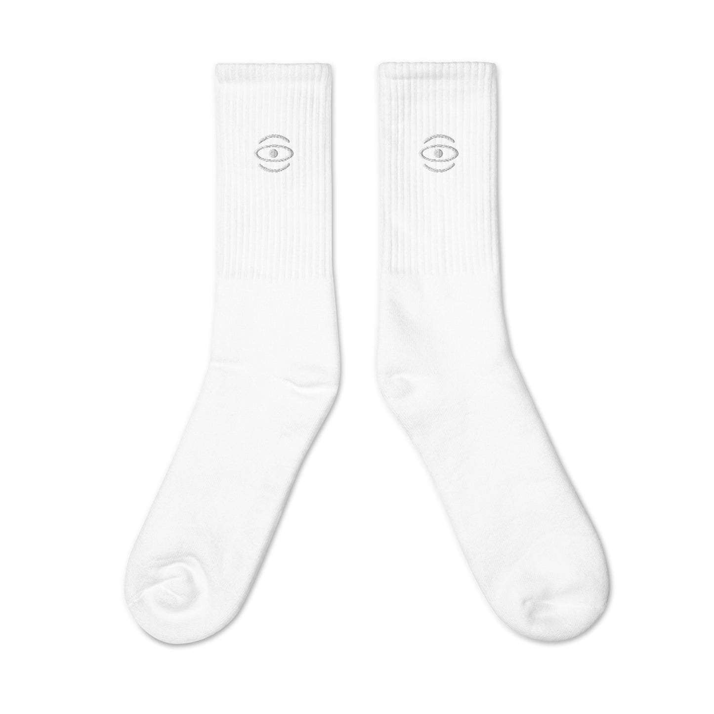 BRIGHT FUTURE EMBROIDERED MINIMALIST SOCKS - White Logo