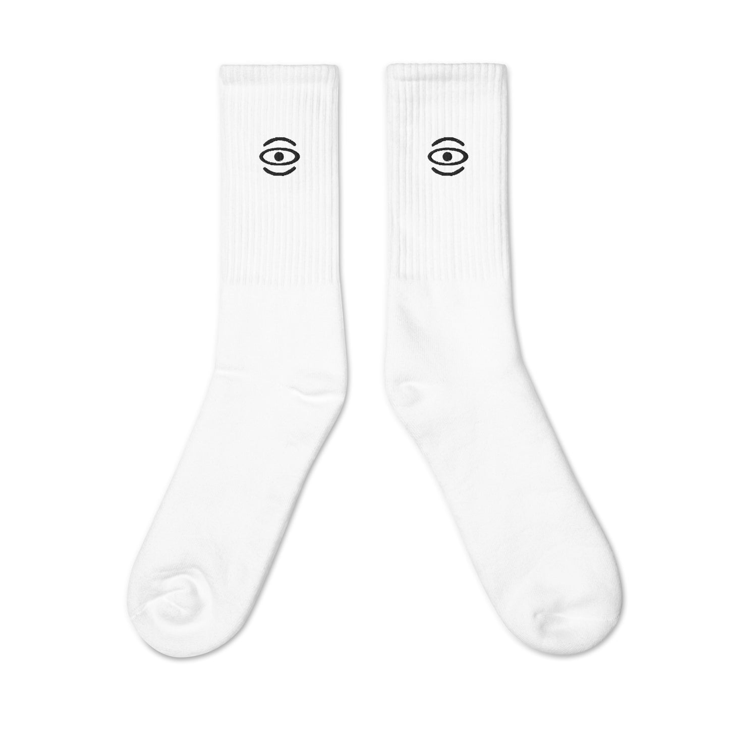 BRIGHT FUTURE EMBROIDERED MINIMALIST SOCKS - Black Logo