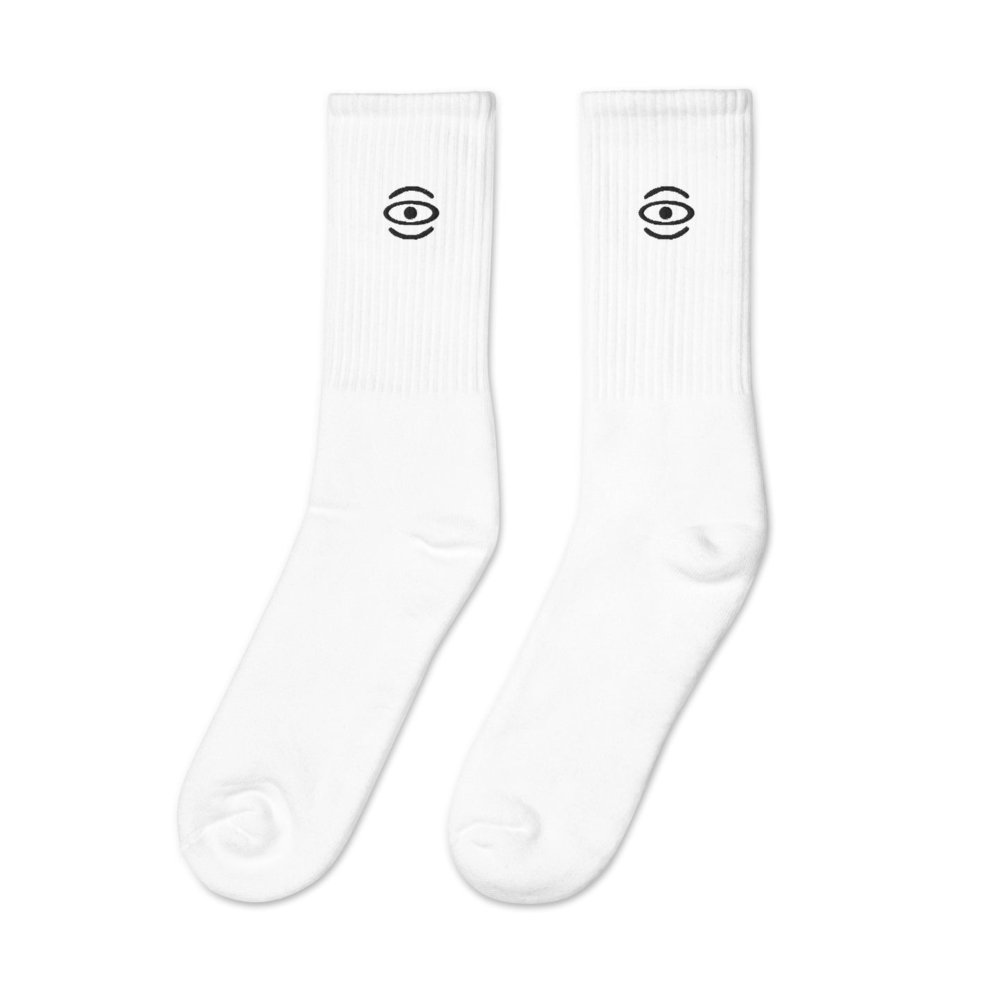 BRIGHT FUTURE EMBROIDERED MINIMALIST SOCKS - Black Logo