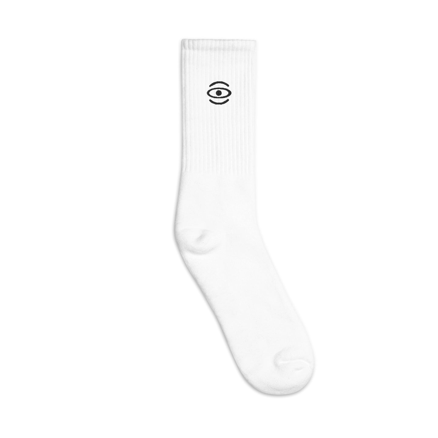 BRIGHT FUTURE EMBROIDERED MINIMALIST SOCKS - Black Logo