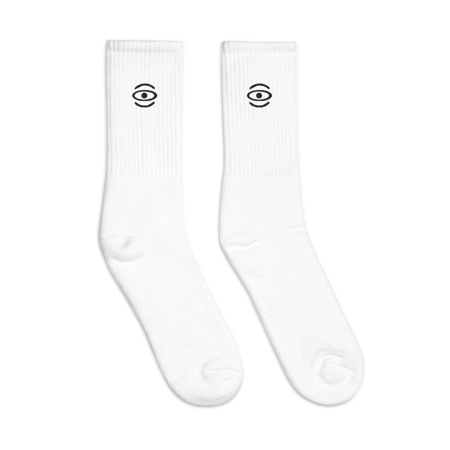 BRIGHT FUTURE EMBROIDERED MINIMALIST SOCKS - Black Logo