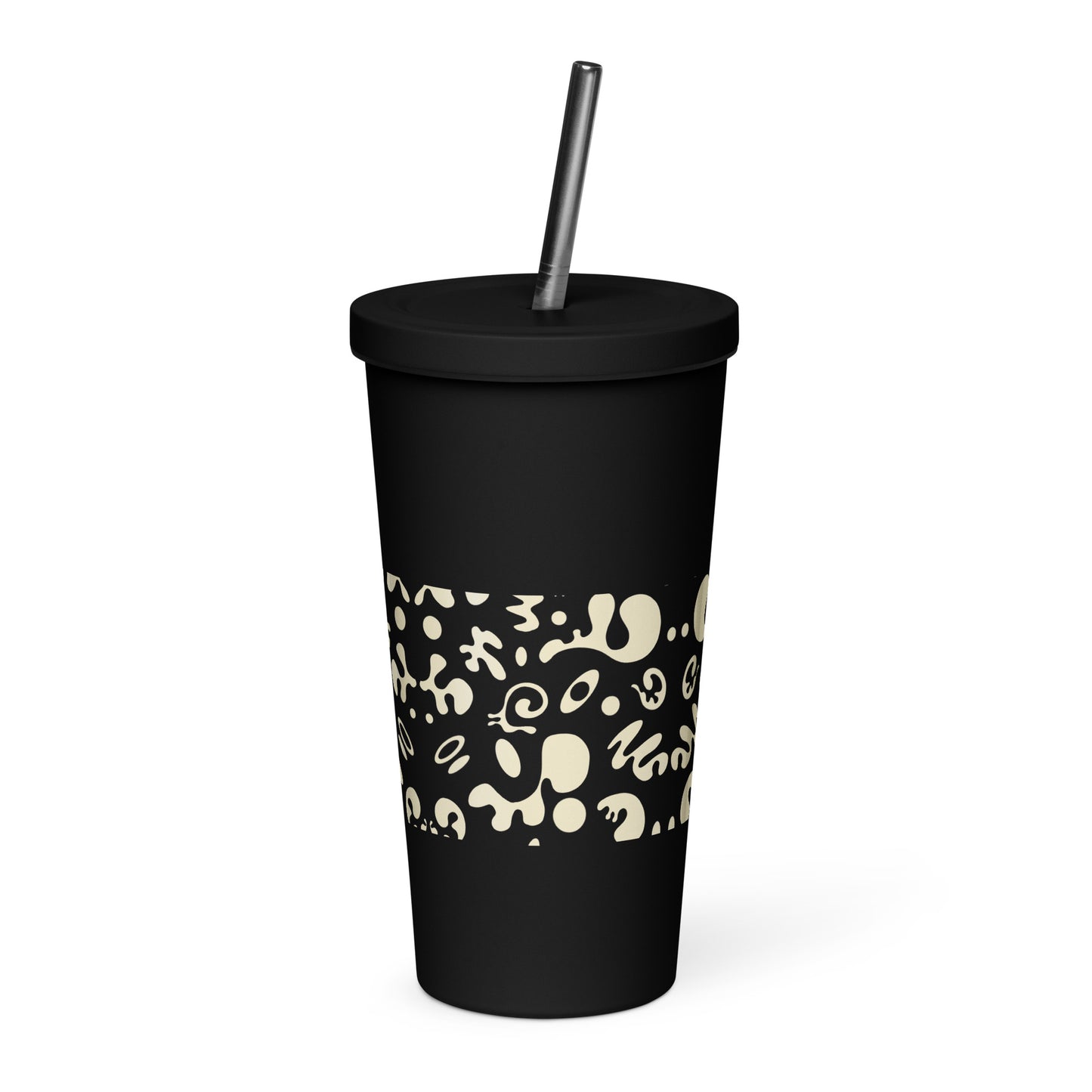 NOURISH'D INSULATED TUMBLER w STRAW - Warm White Print