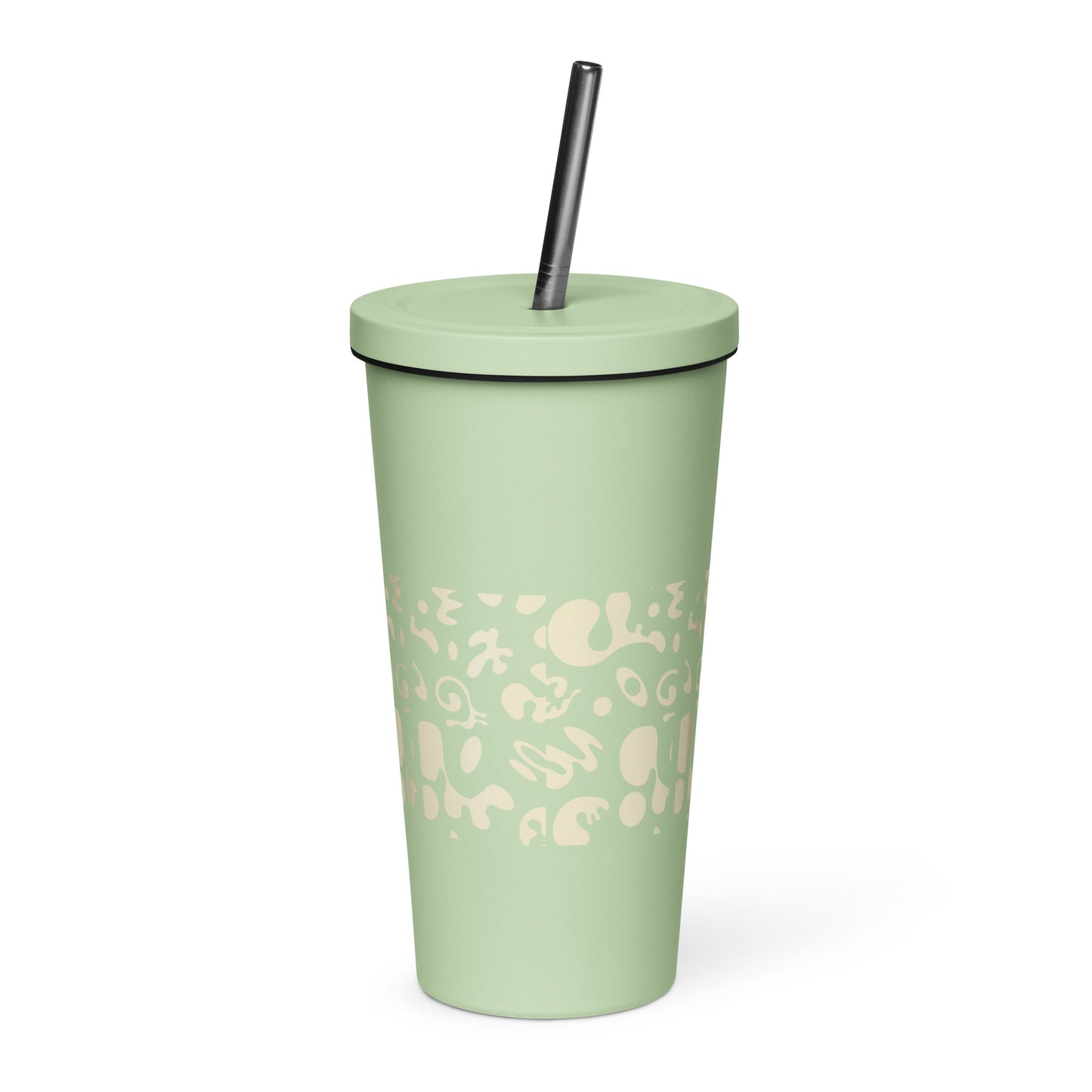 NOURISH'D INSULATED TUMBLER w STRAW - Warm White Print