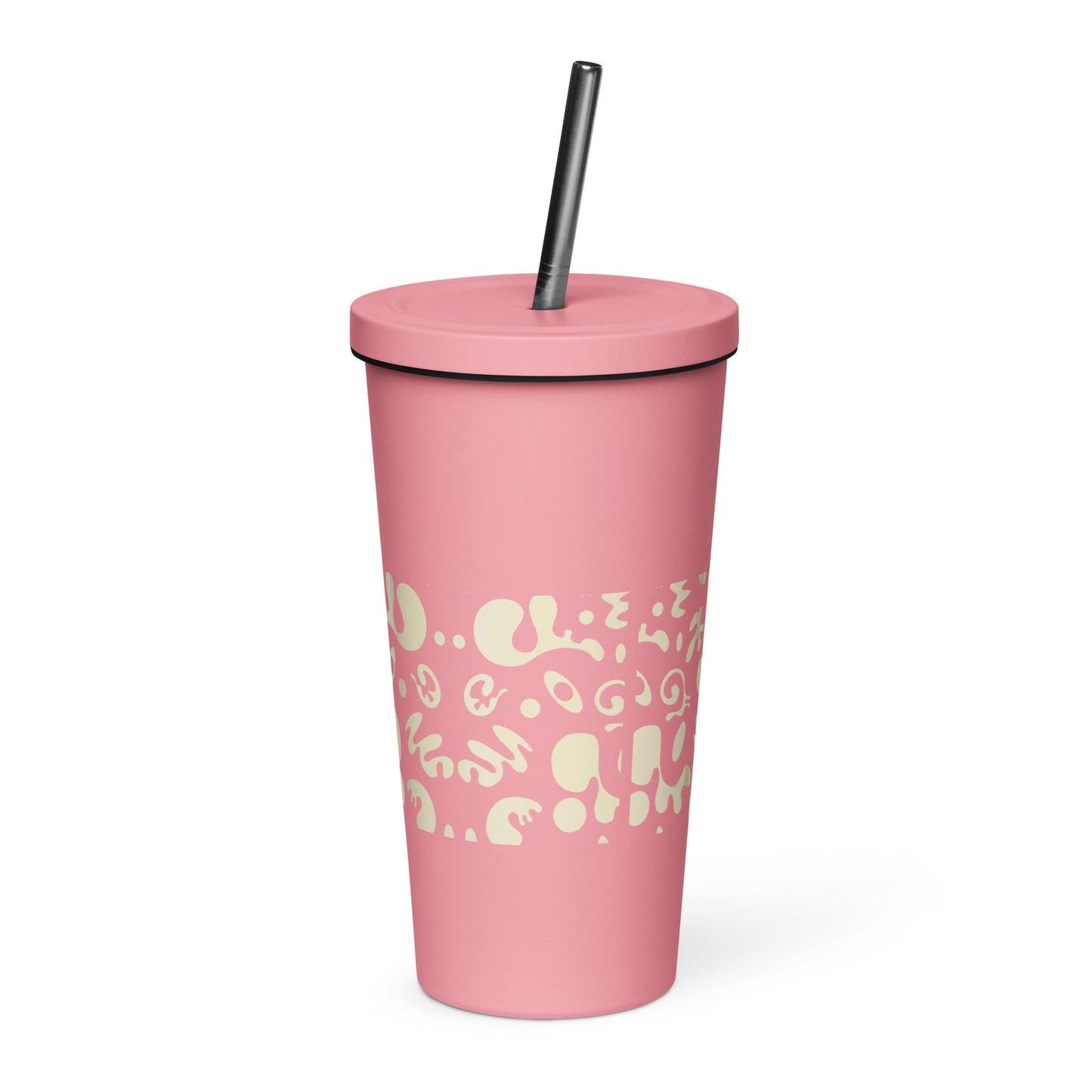 NOURISH'D INSULATED TUMBLER w STRAW - Warm White Print