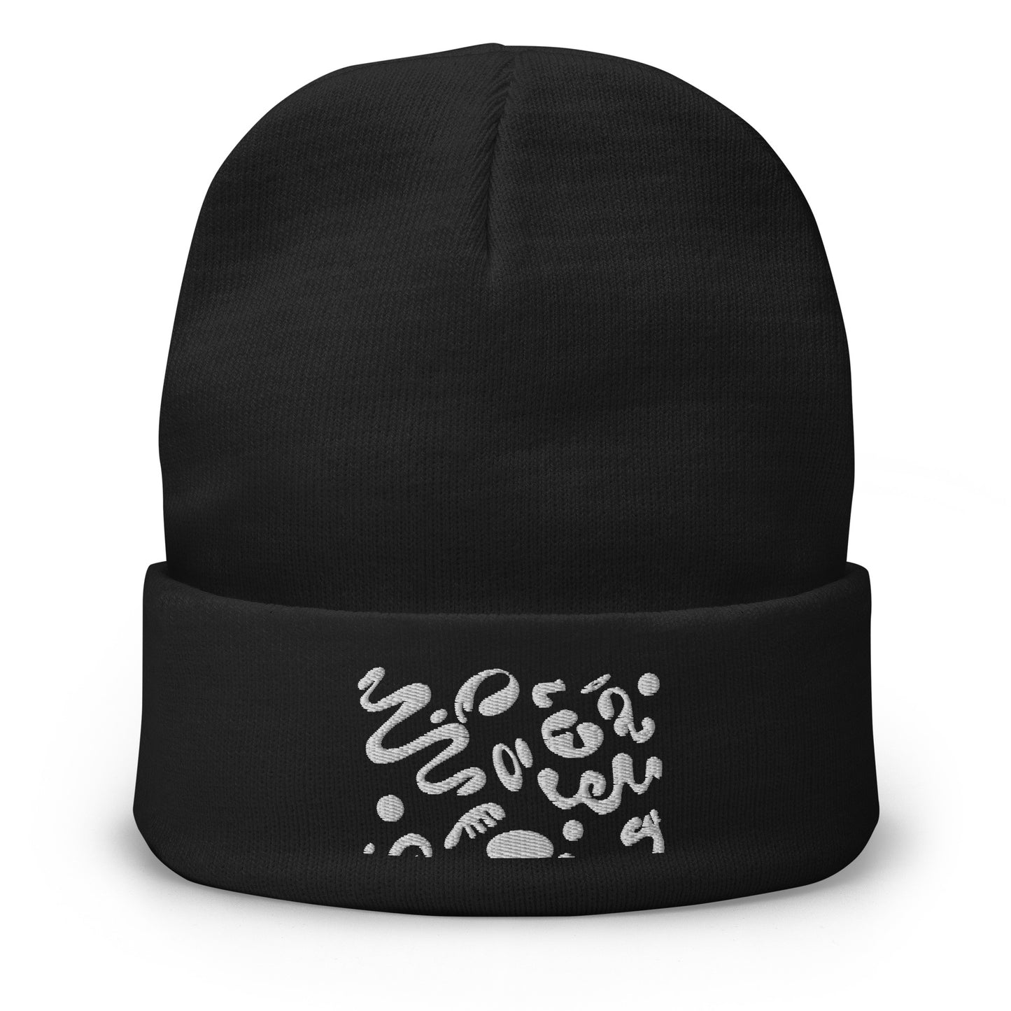 ADORN'D KNIT EMBROIDERED BEANIE - OG Print