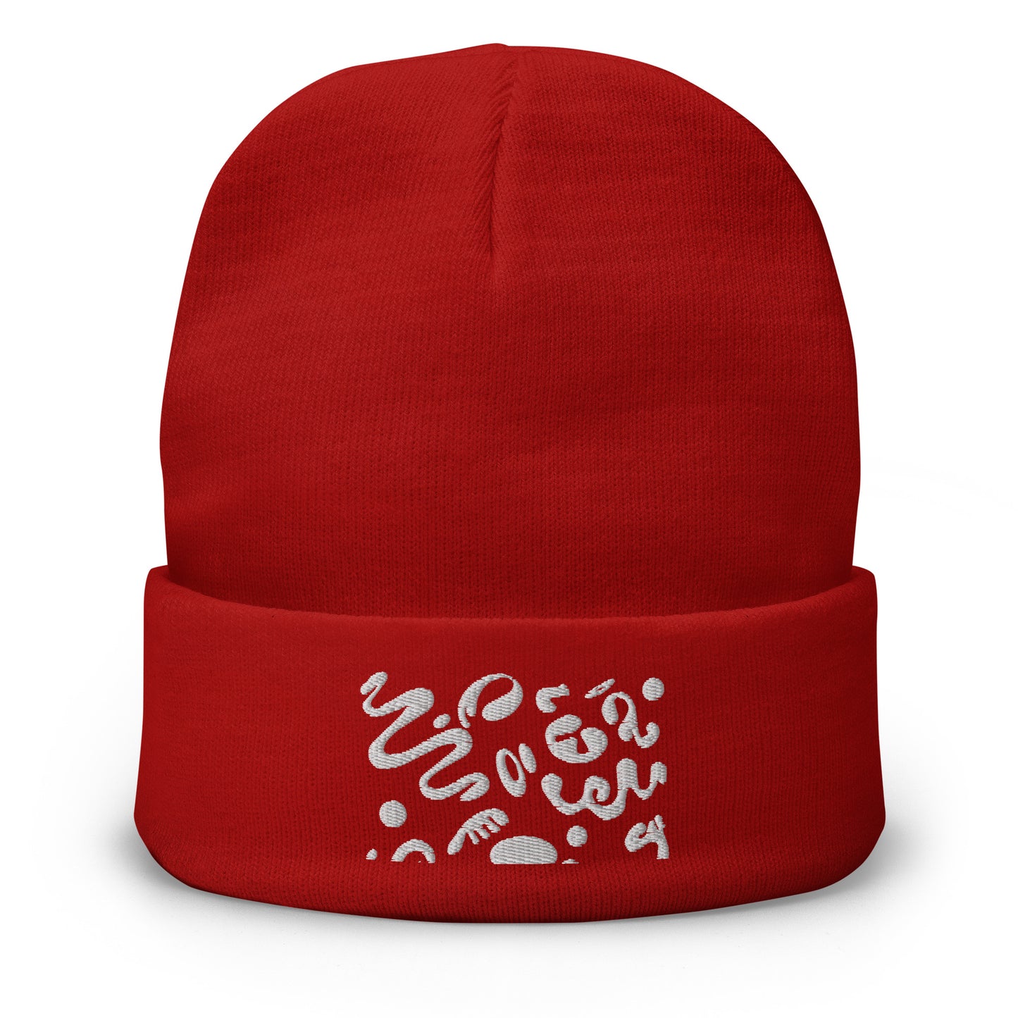 ADORN'D KNIT EMBROIDERED BEANIE - OG Print