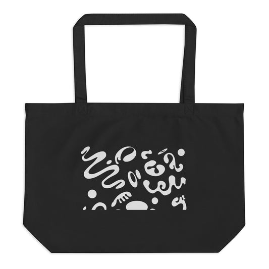 PURE IMAGINATION LARGE PRINTED ECO TOTE BAG - Smoke Black