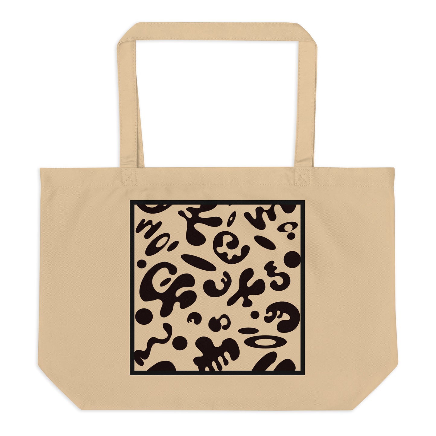 ADORN'D LARGE PRINTED ECO TOTE BAG - Warm White