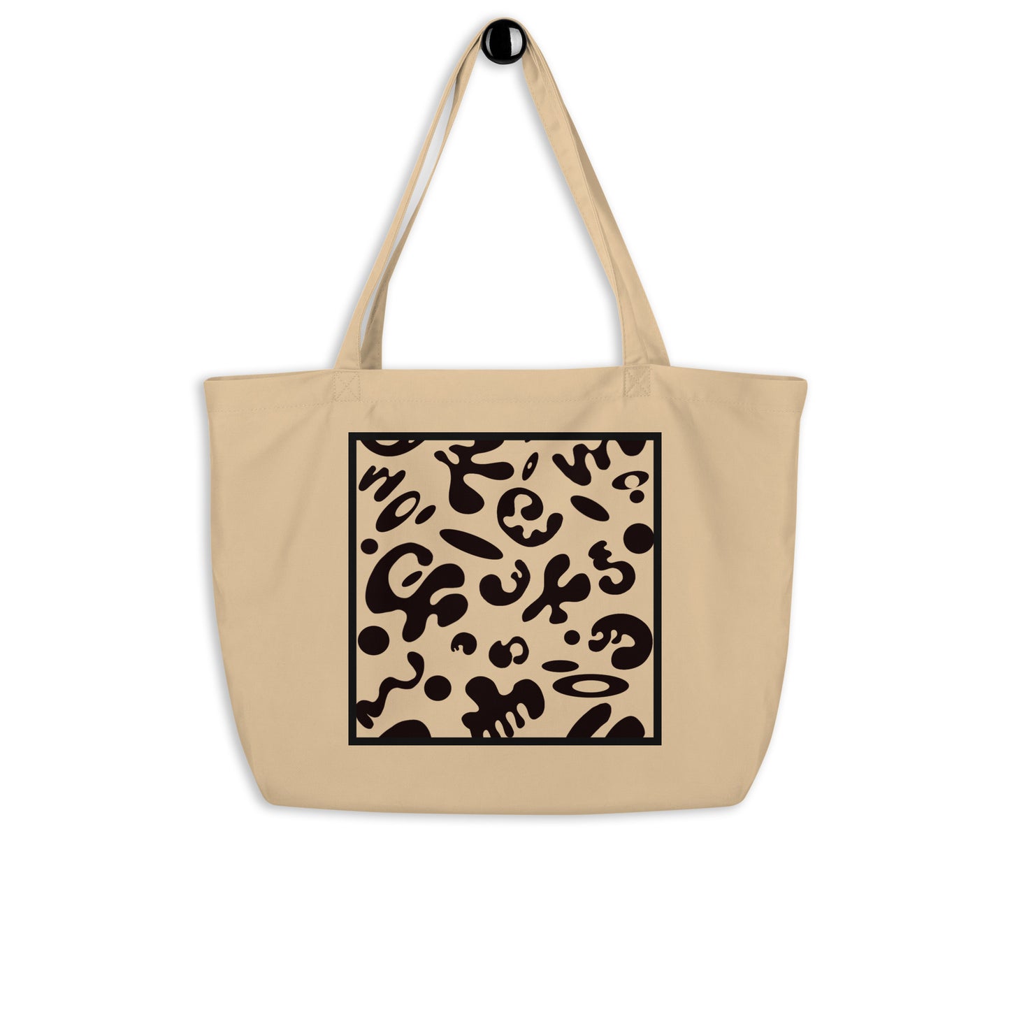 ADORN'D LARGE PRINTED ECO TOTE BAG - Warm White