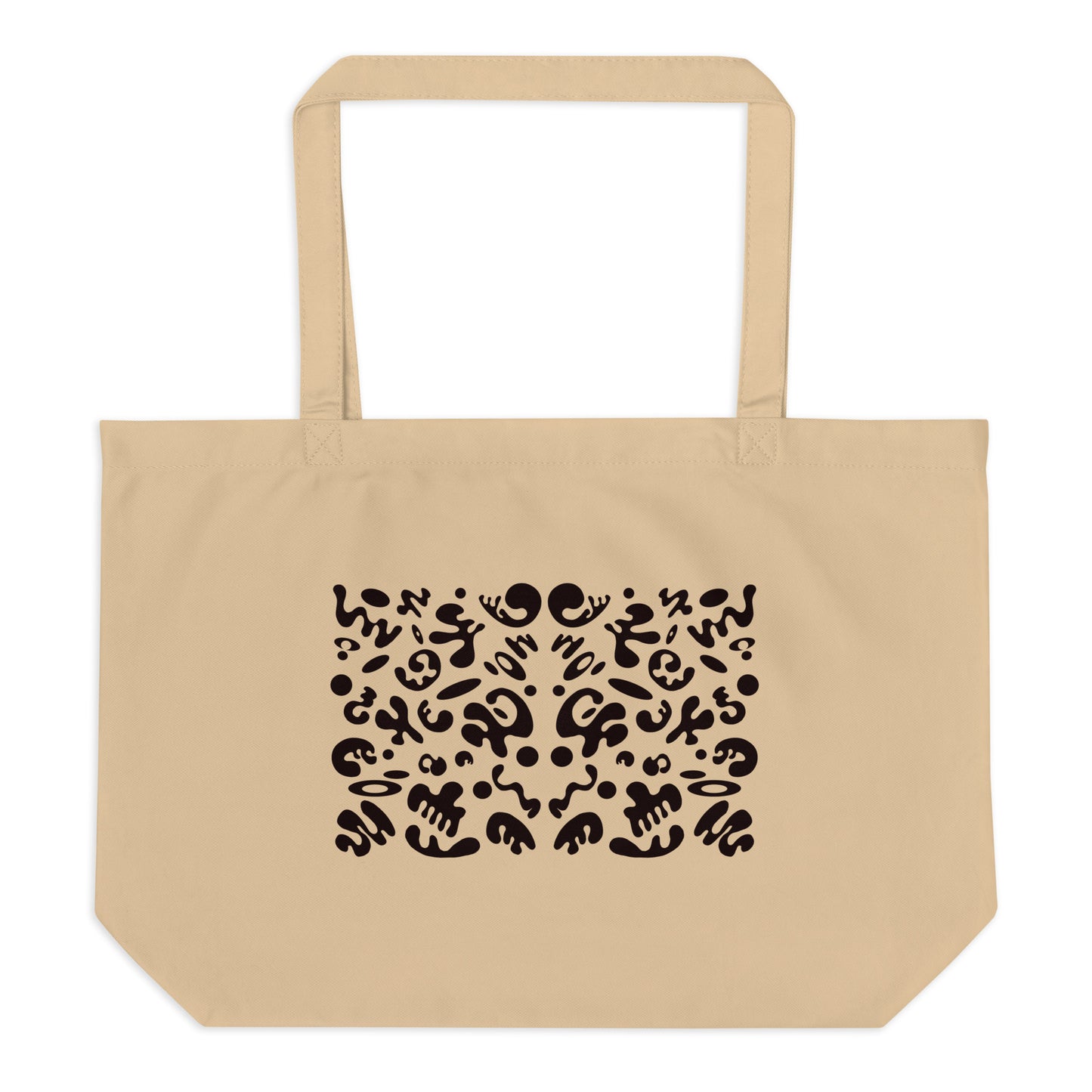 BRIGHT FUTURE LARGE PRINTED ECO TOTE BAG - Warm White