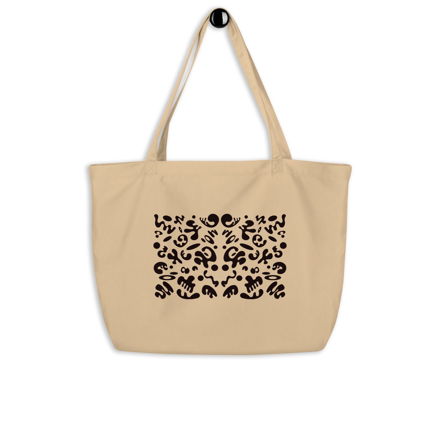 BRIGHT FUTURE LARGE PRINTED ECO TOTE BAG - Warm White